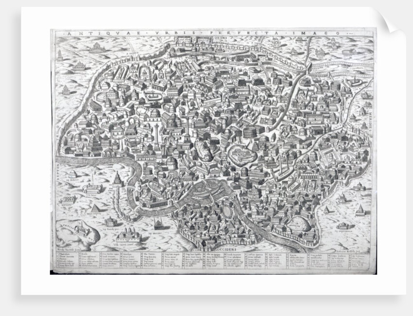 Antiquae Urbis Perfecta Imago, Map of Rome, c.1600 by Ambrogio Brambilla