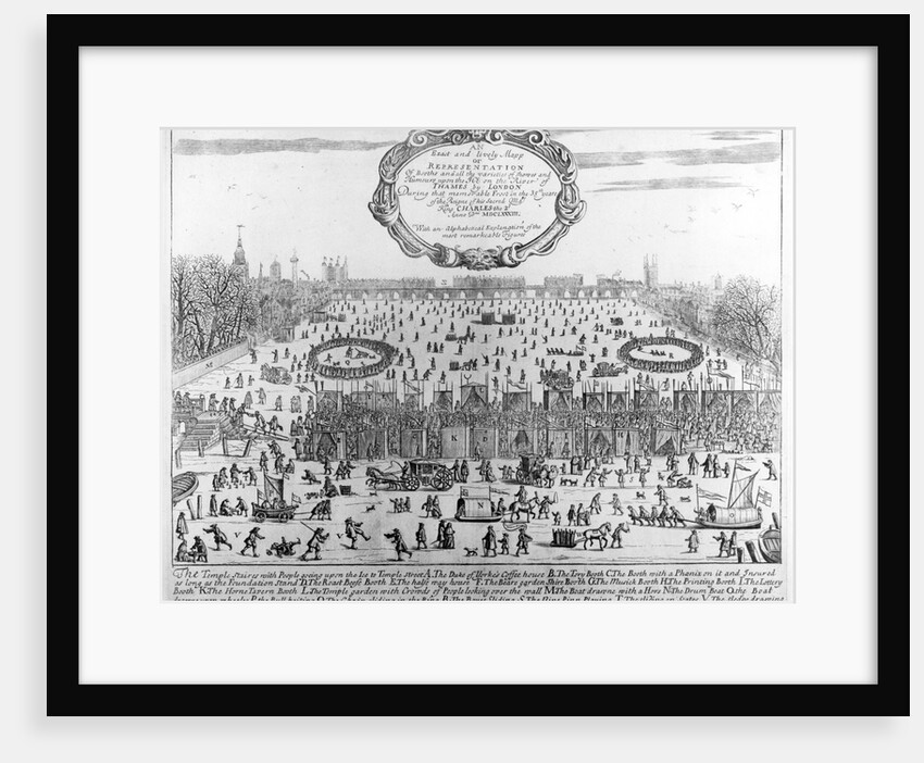 The Frost Fair of the winter of 1683-84 on the Thames, with Old London Bridge in the Distance. c.1684 by English School