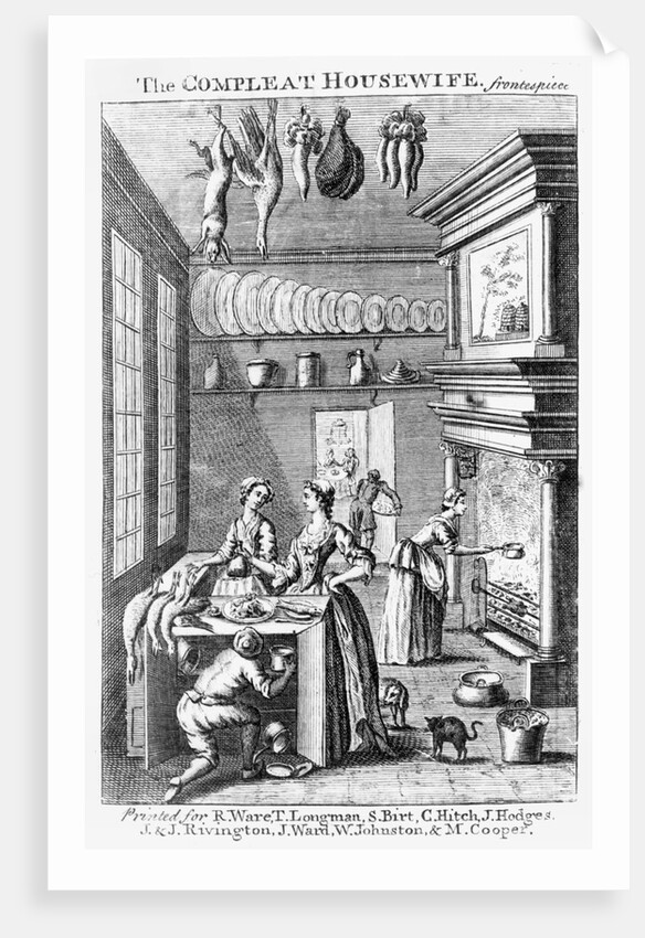 Frontispiece of 'The Compleat Housewife' by English School