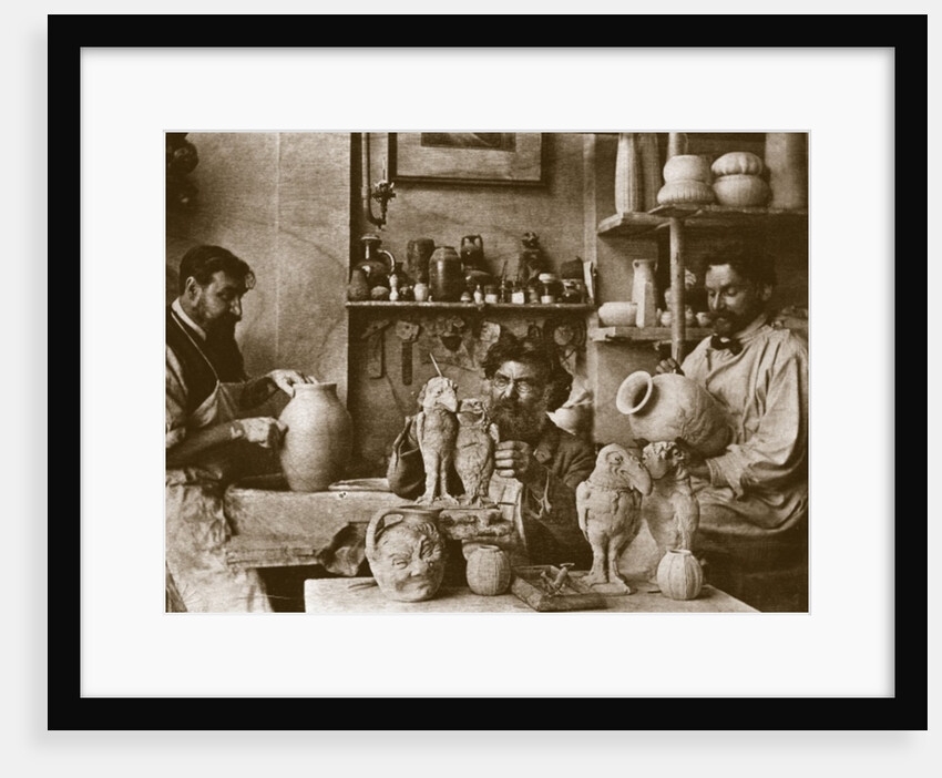 The Martin brothers in the studio at the Southall Pottery by English Photographer
