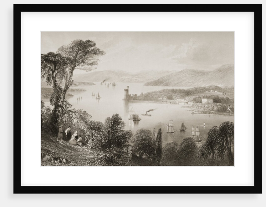 The Cork River from below Glanmire Road, County Cork, Ireland by William Henry Bartlett
