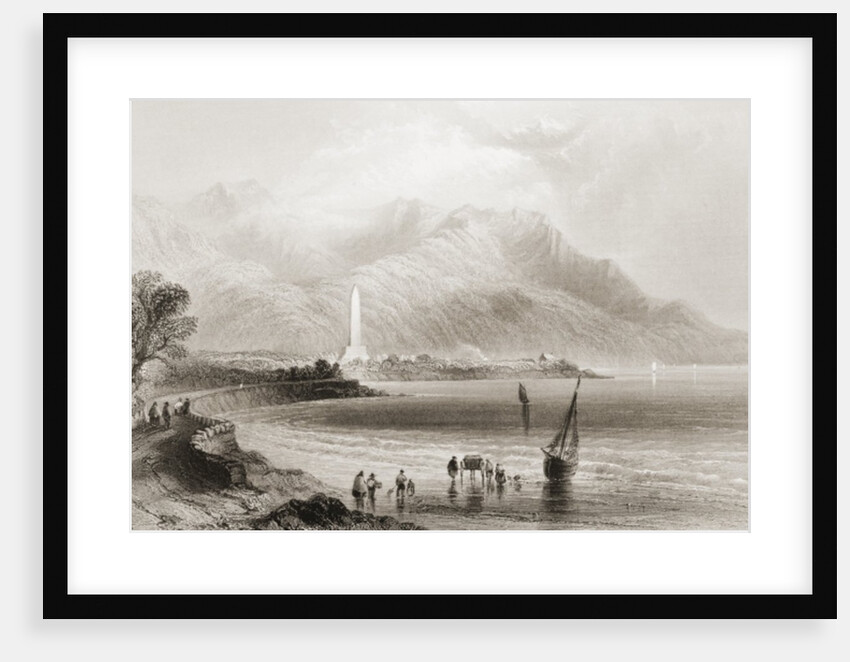 Monument to General Ross at Rosstrevor, County Down, Northern Ireland by William Henry Bartlett