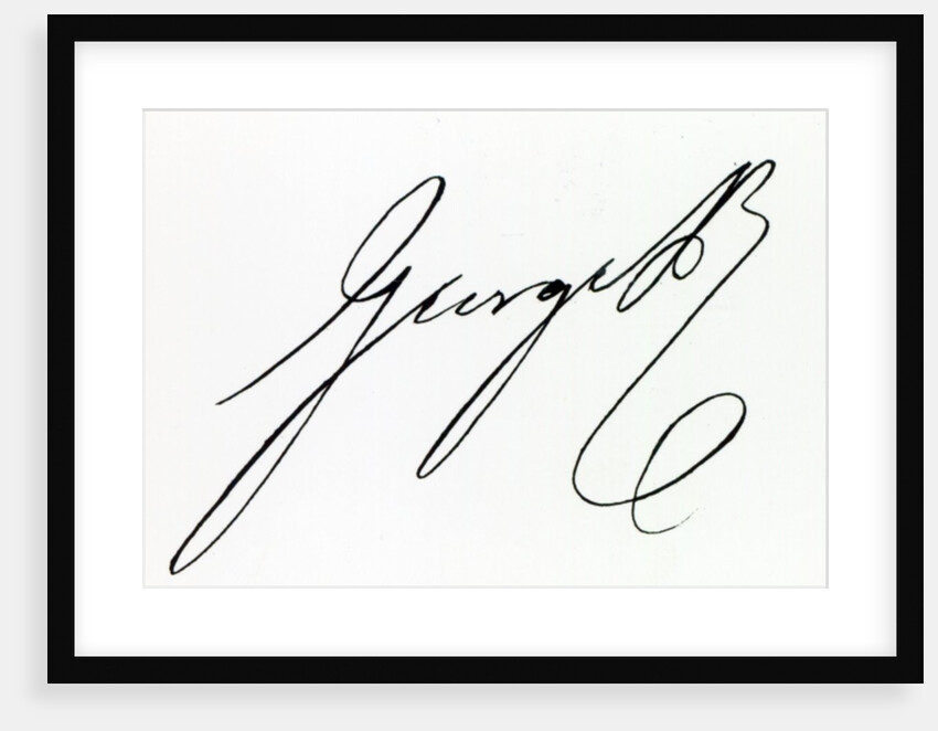 Signature of George IV by Anonymous