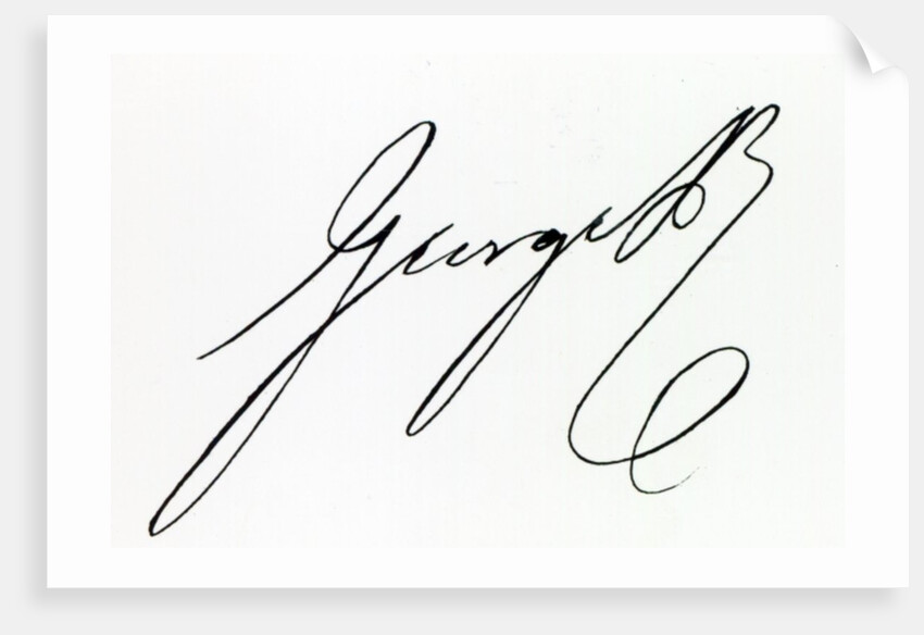 Signature of George IV by Anonymous