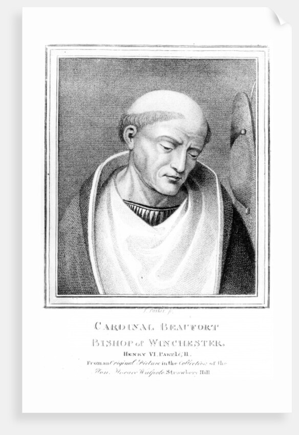 Cardinal Henry Beaufort, Bishop of Winchester, engraved by J. Parker, 1791 by English School