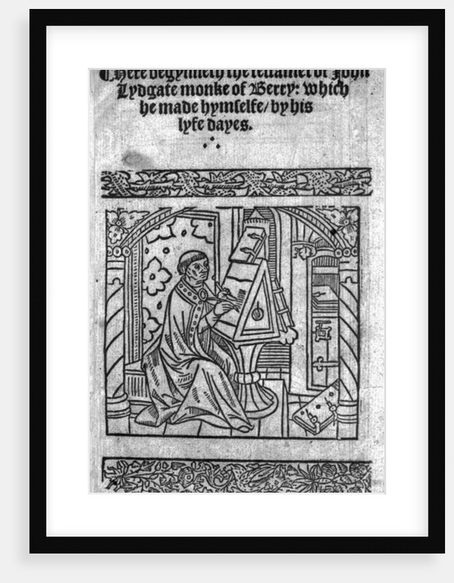 John Lydgate at his desk, c.1515 by English School