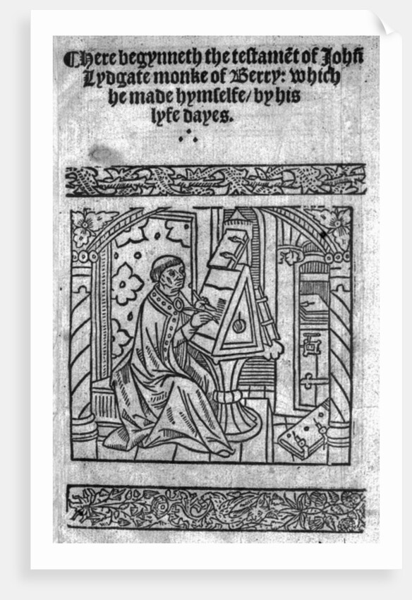 John Lydgate at his desk, c.1515 by English School