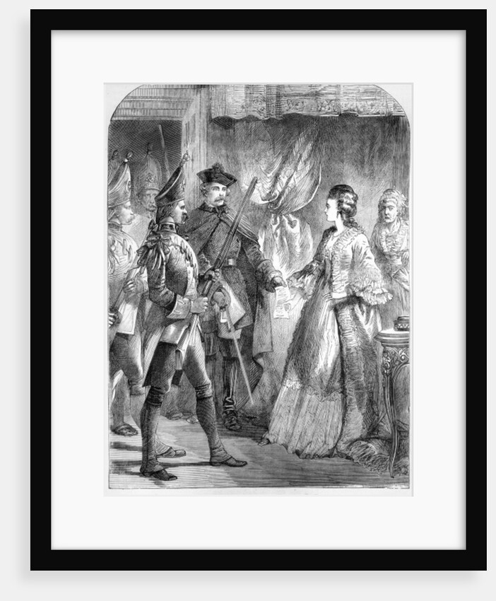 The Arrest of Caroline Matilda, Queen of Denmark and Norway in 1772 by English School