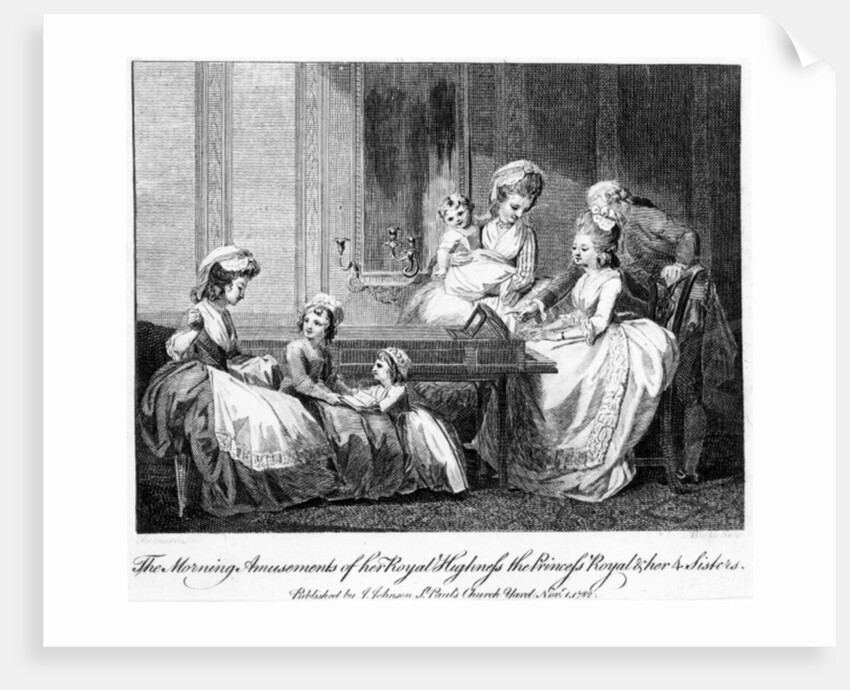 The Morning Amusements of her Royal Highness the Princess Royal and her 4 Sisters, 1782 by English School
