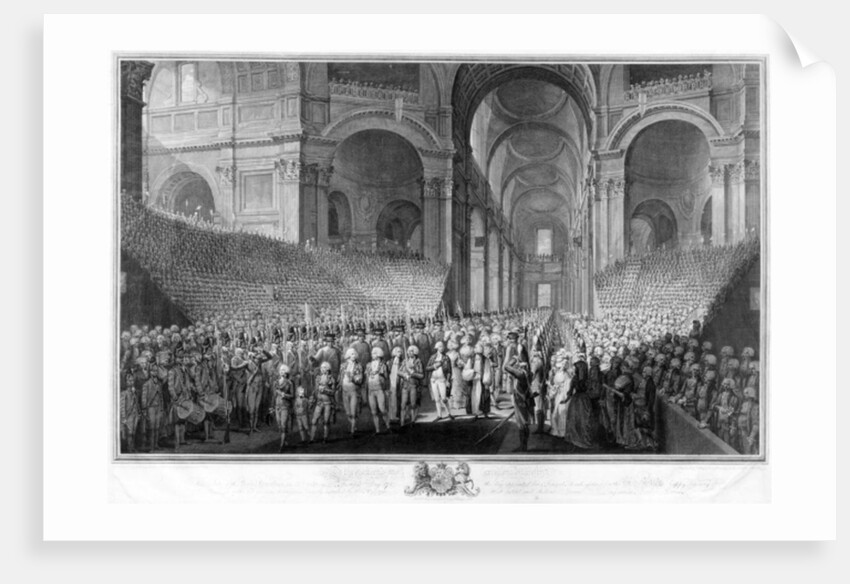 Thanksgiving service in St.Paul's Cathedral, celebrating the recovery of King George III, 23rd April 1789 by English School