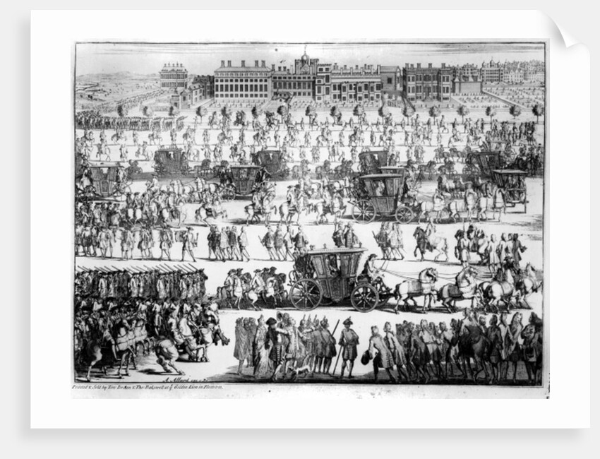 King George I procession to St. James's Palace, 20th September 1714 by English School