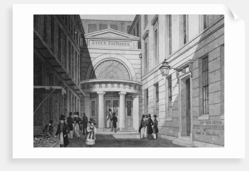 Stock Exchange, London by Thomas Hosmer (after) Shepherd