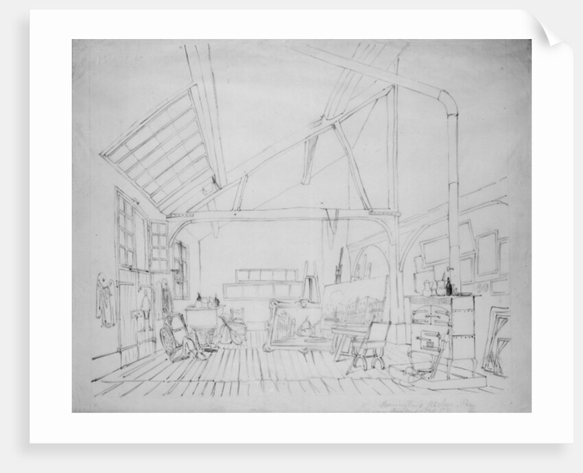 Richard Parkes Bonington's studio in Paris by Thomas Shotter Boys