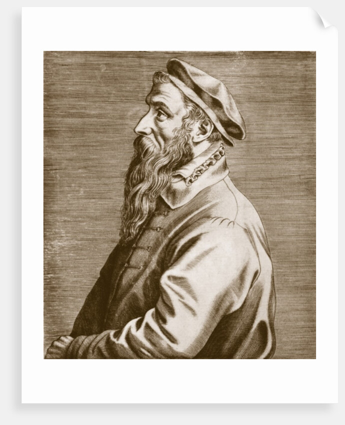 Portrait of Pieter Brueghel the Elder pub. 1572 by Theodor Galle