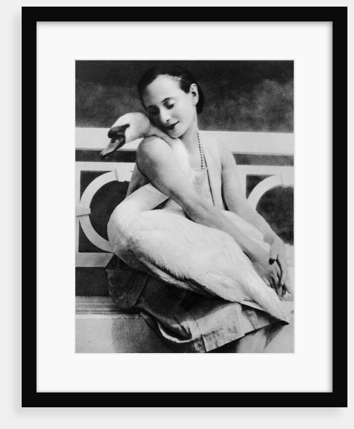 Anna Pavlova with her pet swan Jack, c.1905 by English Photographer