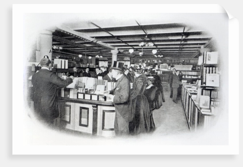 Book Department at an Army and Navy store, c.1900 by English Photographer
