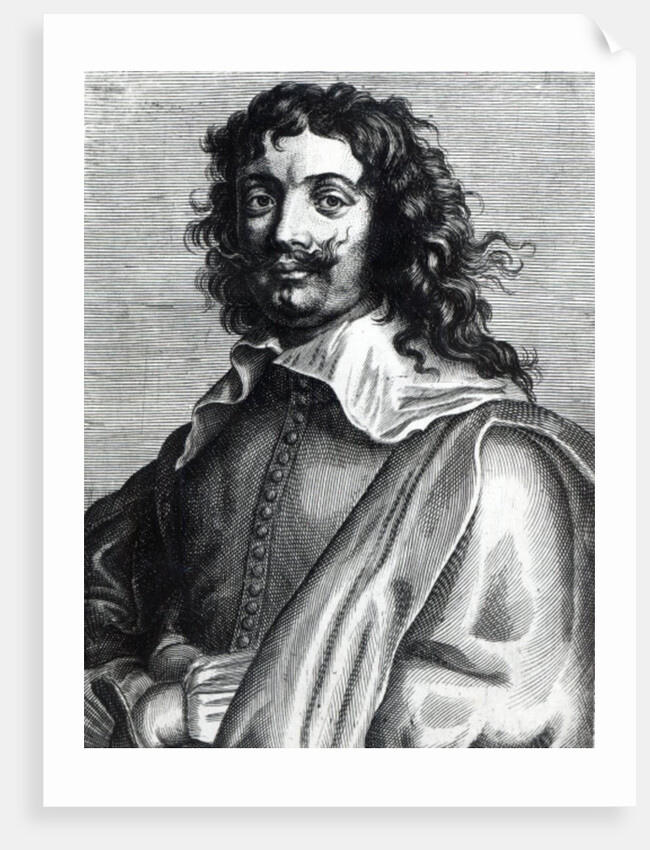 Adriaen Brouwer, engraved by Edme de Boulonois by Anthony van (after) Dyck