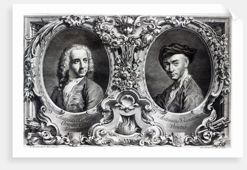 Canaletto and Antonio Visentini, engraved by Visentini by Giambattista (after) Piazzetta