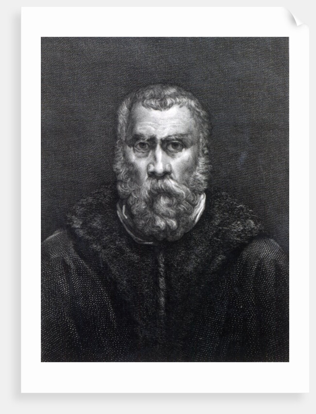 Tintoretto, engraved by Delaistre by Jacopo Robusti (after) Tintoretto