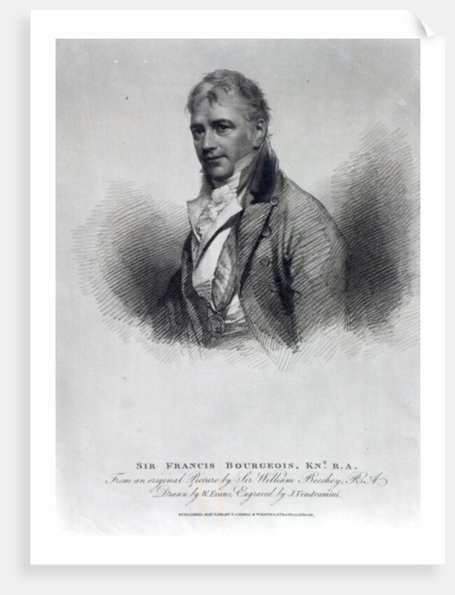 Sir Francis Bourgeois, after a drawing by W. Evans, engraved by J. Vendramini, 1811 by William (after) Beechey