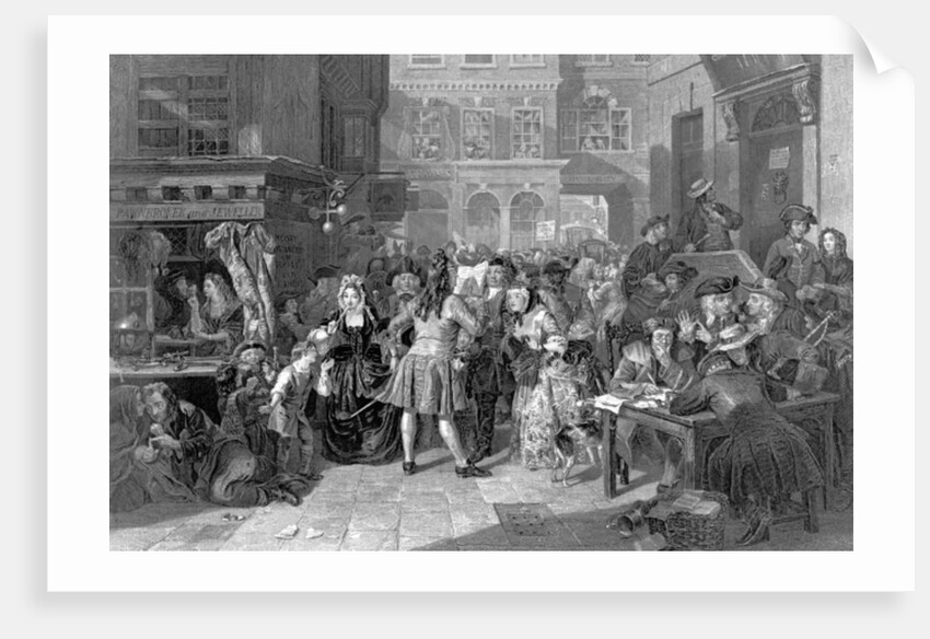 Scene in Change Alley during the South Sea Bubble, 1853 by Edward Matthew (after) Ward