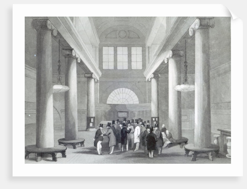 Stock Exchange, engraved by Henry Melville, c.1842 by John (after) Gilbert