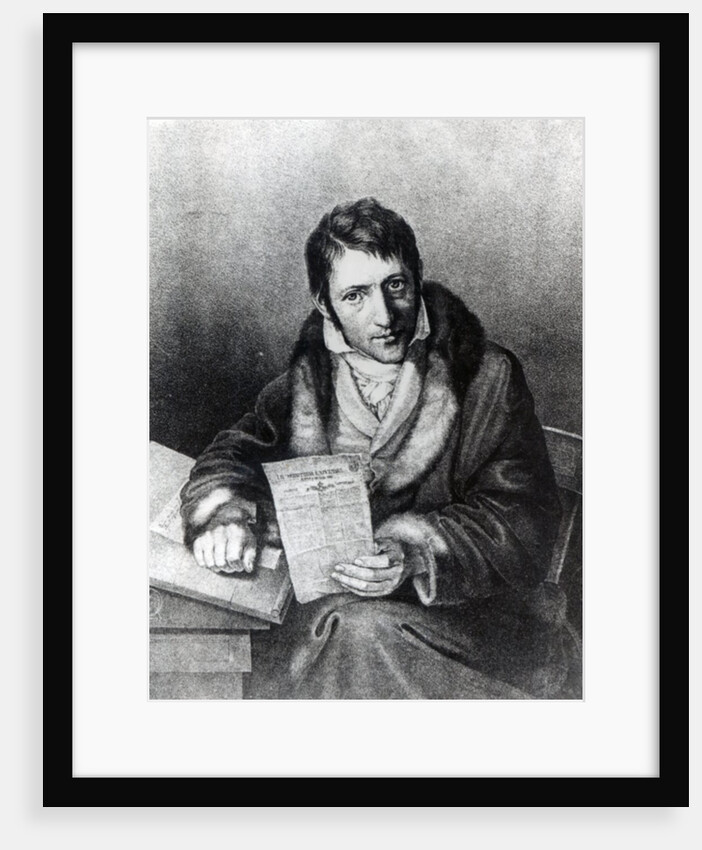 Charles-Joseph Panckoucke holding a copy of 'Le Moniteur Universel' by French School