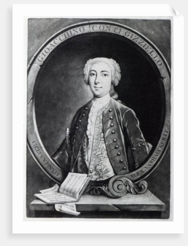 Gioacchino Conti, 'Gizziello', engraved by Alexander Van Haecken, 1736 by Charles (after) Lucy