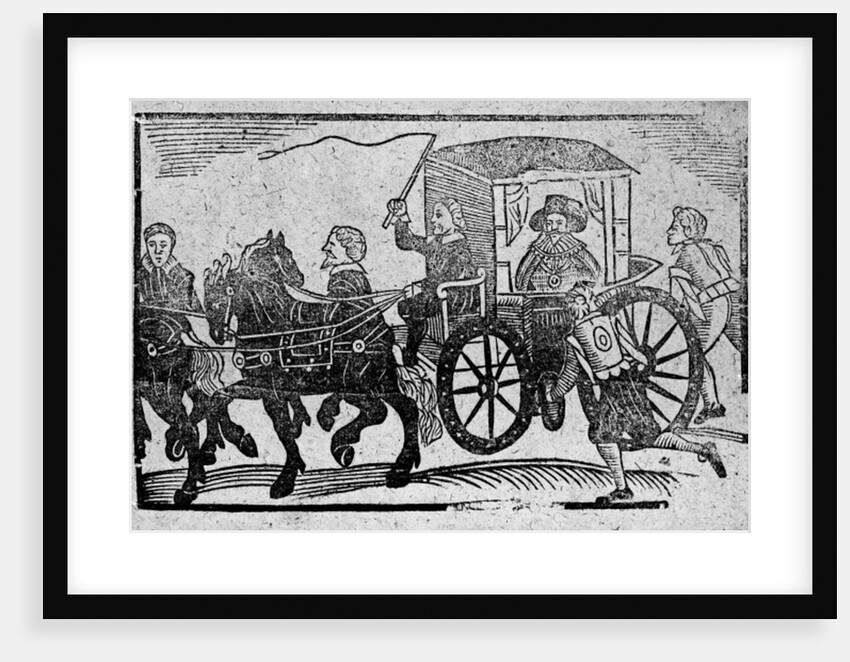 A nobleman in his carriage by English School