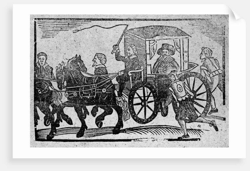 A nobleman in his carriage by English School