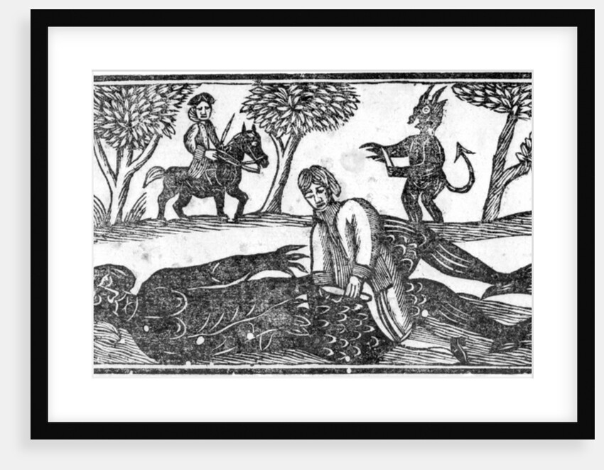 The Gelding of the Devil, an illustration from 'A Book of Roxburghe Ballads' by English School