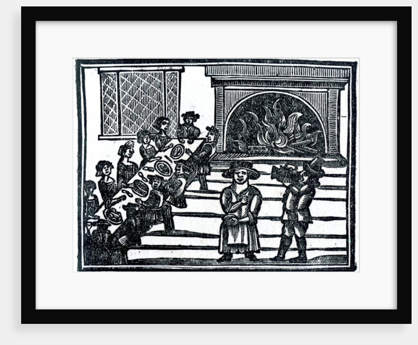 Christmas Entertainment, an illustration from 'A Book of Roxburghe Ballads' by English School