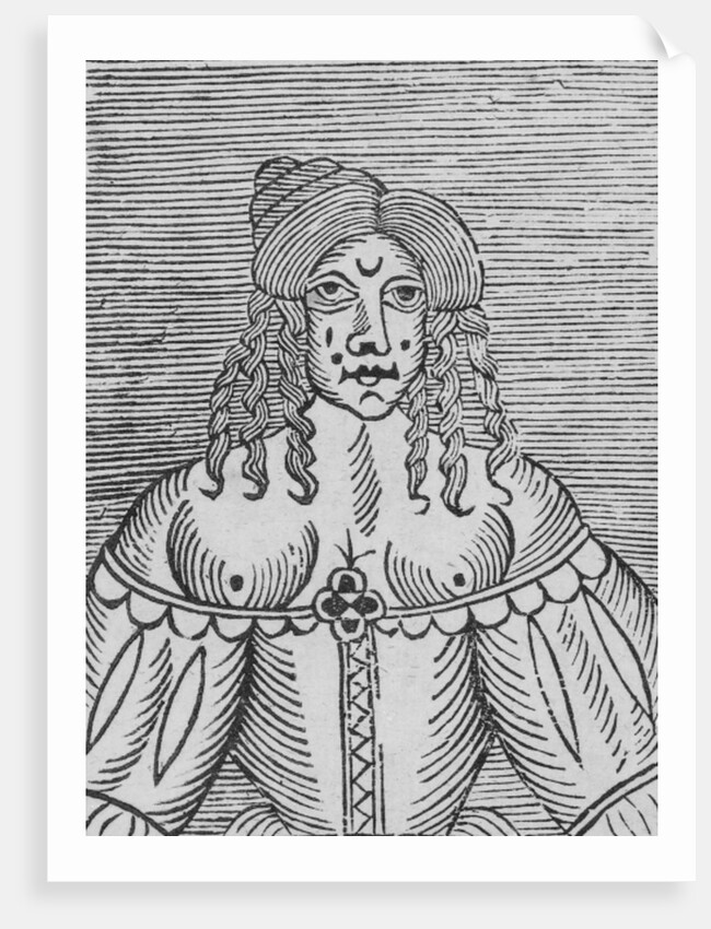 A Tudor Lady with bared breasts by English School