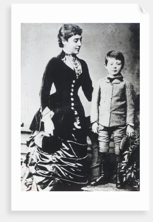 Winston Churchill with his mother, Lady Randolph Churchill by English Photographer
