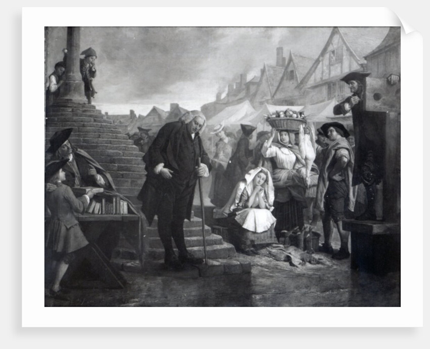 Dr. Johnson doing penance in the market place of Uttoxeter, 1869 by Eyre Crowe