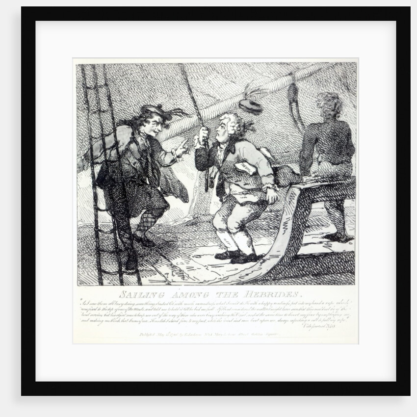 Sailing Among the Hebrides from 'Picturesque Beauties of Boswell, Part the First' by Samuel (after) Collings