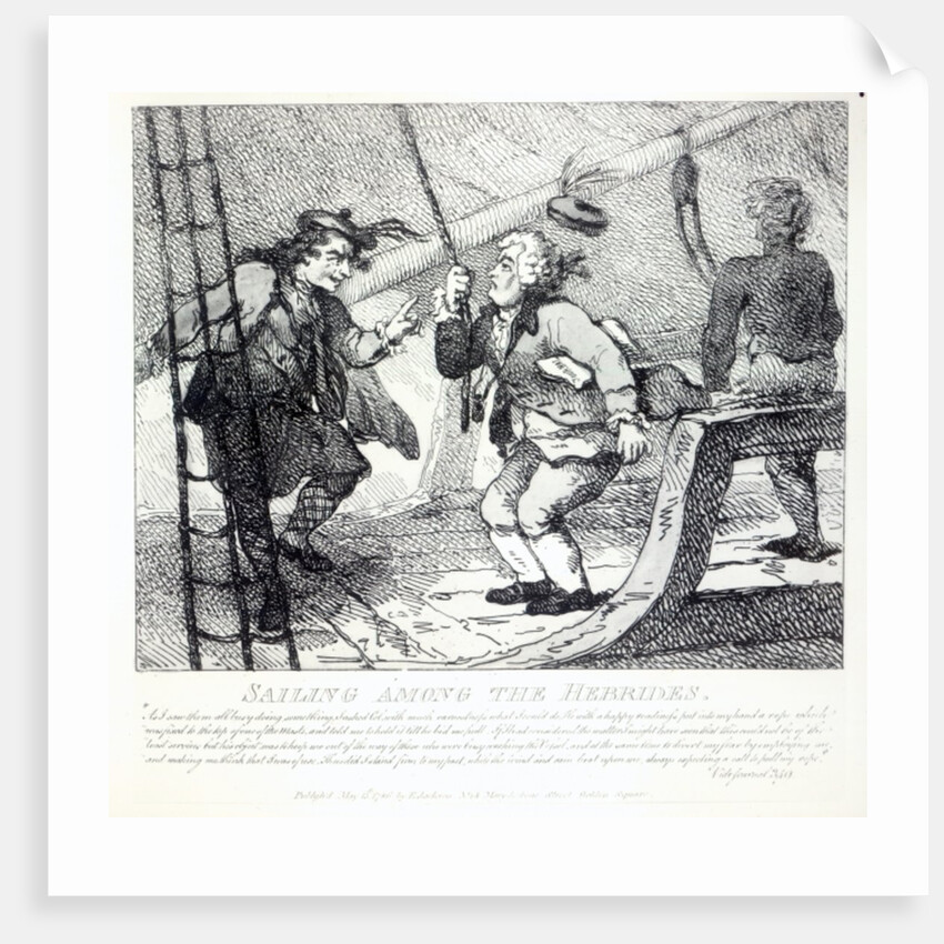 Sailing Among the Hebrides from 'Picturesque Beauties of Boswell, Part the First' by Samuel (after) Collings