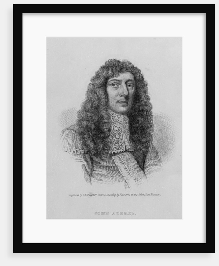 John Aubrey by William (after) Faithorne
