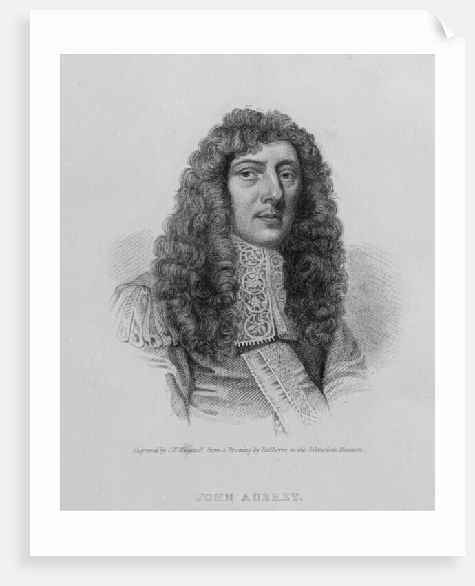 John Aubrey by William (after) Faithorne