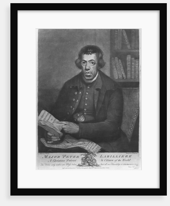 Major Peter Labilliere, etched by Henry Kingsbury, 1780 by Joseph Wright