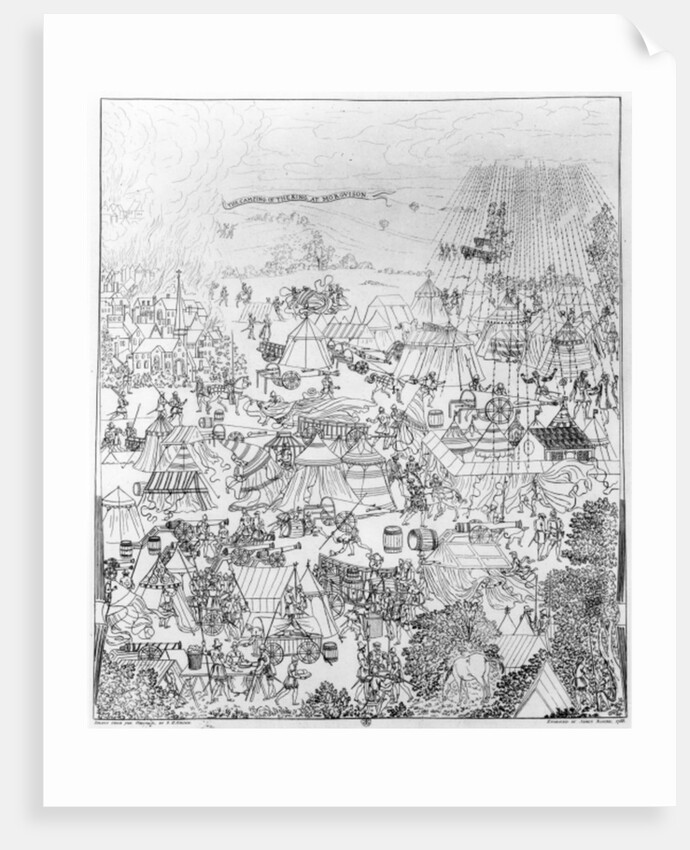 The Encampment of King Henry VIII at Marquison, July 1544, etched by James Basire, 1788 by Samuel Hieronymous Grimm