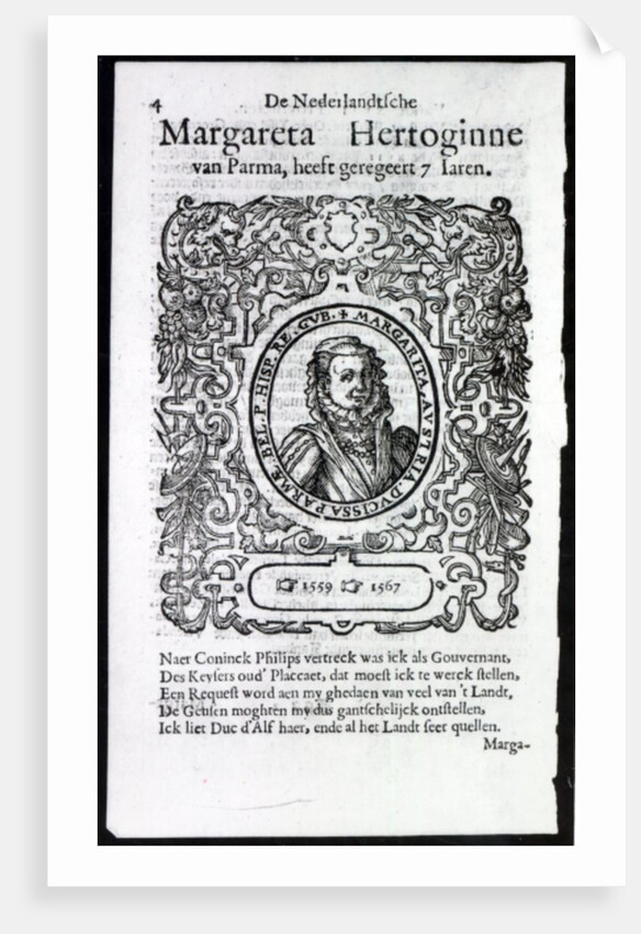 Margaret of Parma, Governor of the Netherlands by School Netherlandish