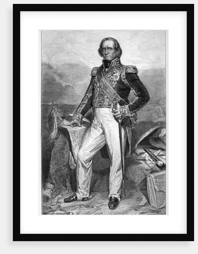 Portrait of Nicolas Jean-de-Dieu Soult Duc de Dalmatie, Marshal of France and Prime Minister by Jean Sebastien (after) Rouillard