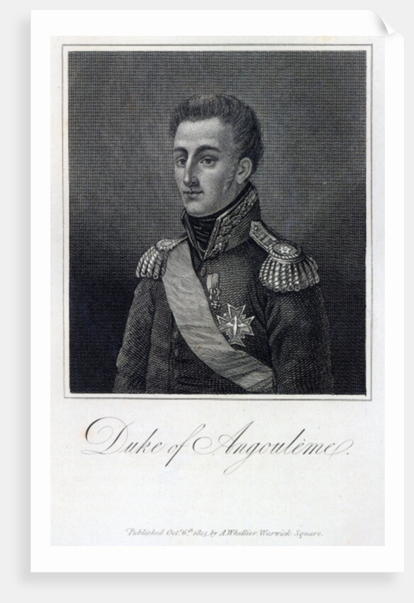 Louis-Antoine de Bourbon Duke of Angouleme by English School