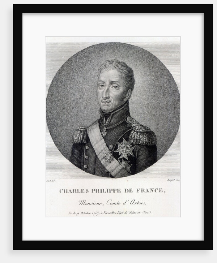 Portrait of Charles of France, Count of Artois, future Charles X King of France and Navarre by Alexandre Jean Noel
