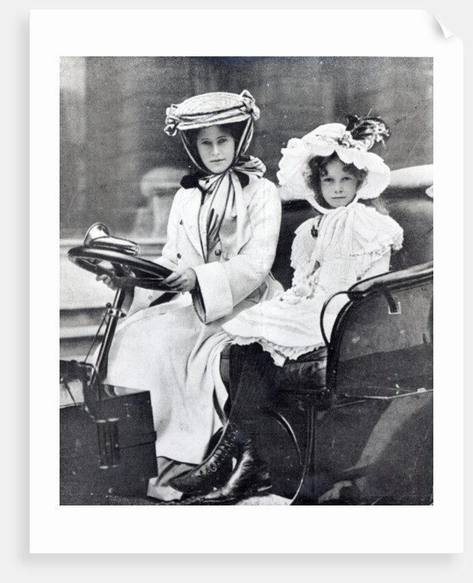 Millicent, Duchess of Sutherland and her daughter at the first meeting of the Ladies Automobile Club, 1903 by English Photographer