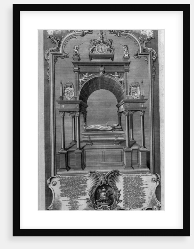The Monument of Mary Queen of Scots in Westminster Abbey by Hubert (after) Gravelot