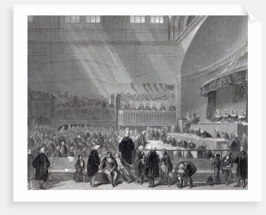 Daniel O'Connell standing trial in 1844 by English School