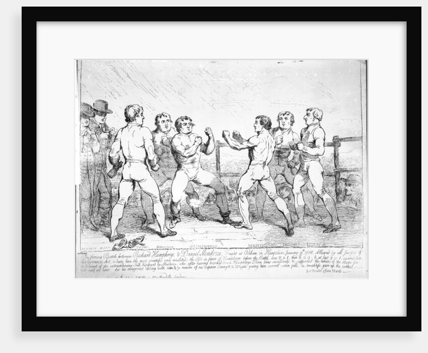 The Famous Battle Between Richard Humphreys and Daniel Mendoza, January 9th 1788 by James Gillray