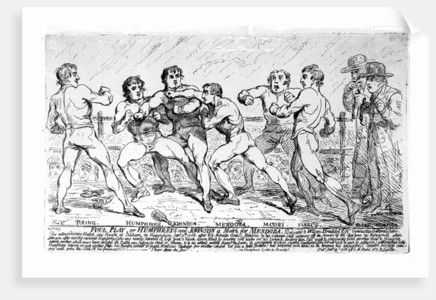 The Famous Battle Between Richard Humphreys and Daniel Mendoza, January 9th 1788 by James Gillray